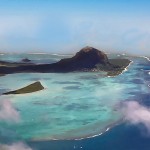 Vue aérienne sur l'ile aux bénitiers et le Morne Vue aérienne sur l'ile aux bénitiers et le Morne