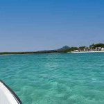 En bateau dans le lagon vers l'Ile aux cerfs En bateau dans le lagon vers l'Ile aux cerfs